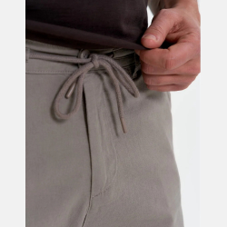 LNIANE SPODENKI męskie, WIĄZANE Z KIESZENIAMI, casual BEŻOWE